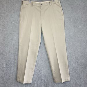Brooks Brothers Mens 37x29 Advantage Chino Clark Khaki Flat Front Pants Tan